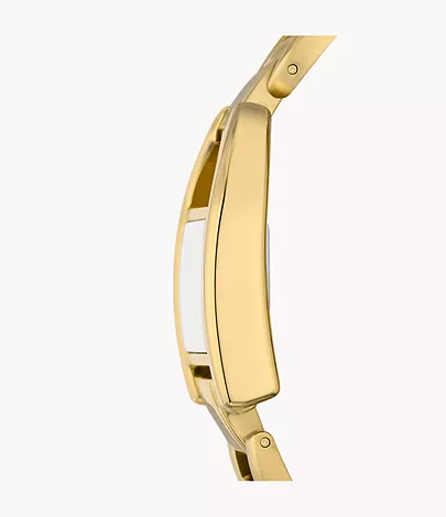 Fossil Uhr Harwell 3-Zeiger-Werk Edelstahl goldfarben