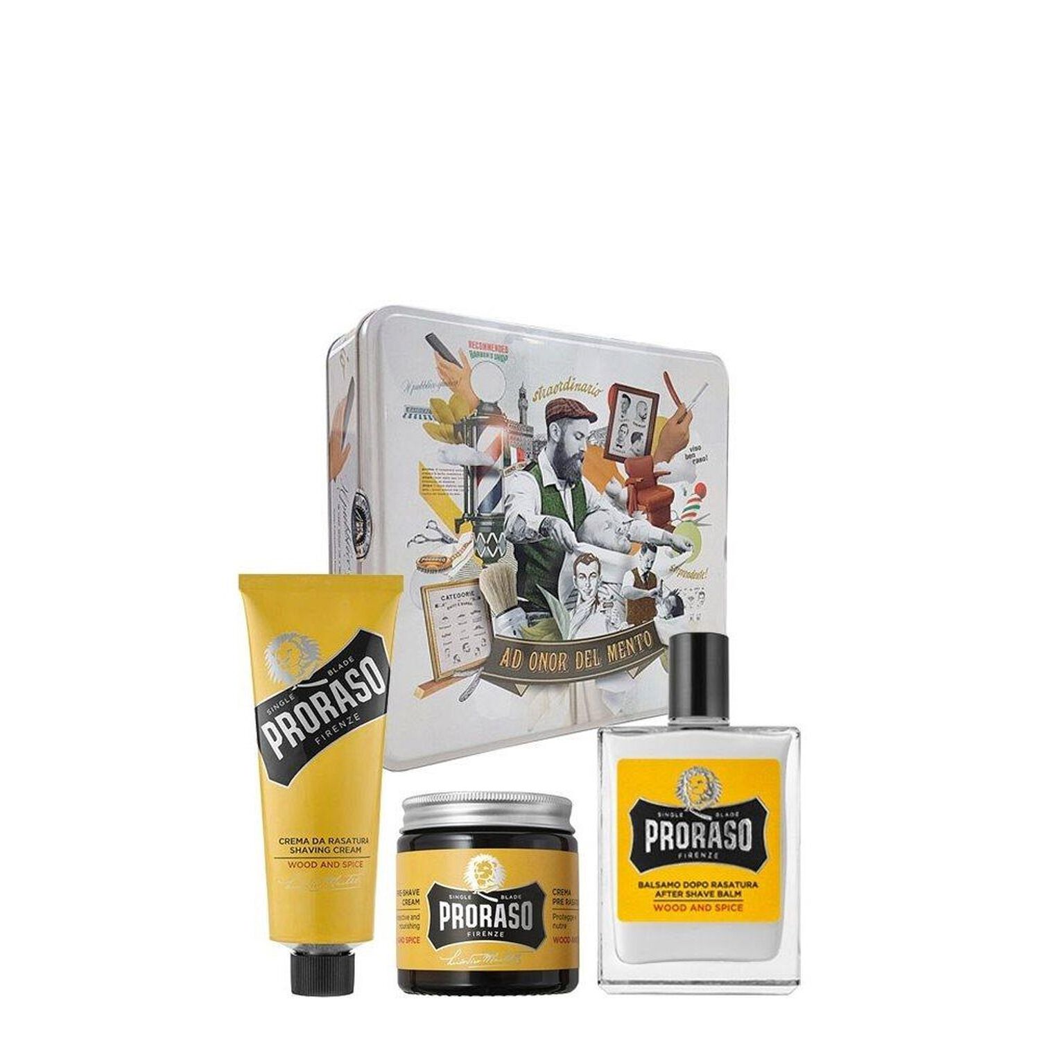 Proraso Wood & Spice Coffret Crème Avant-Rasage 100 ml + 2 Produits