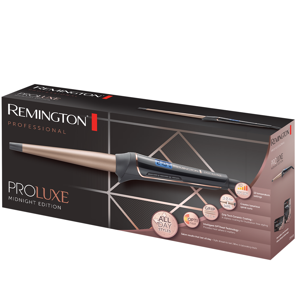 PROLuxe Midnight Edition kegelförmiger Lockenstab