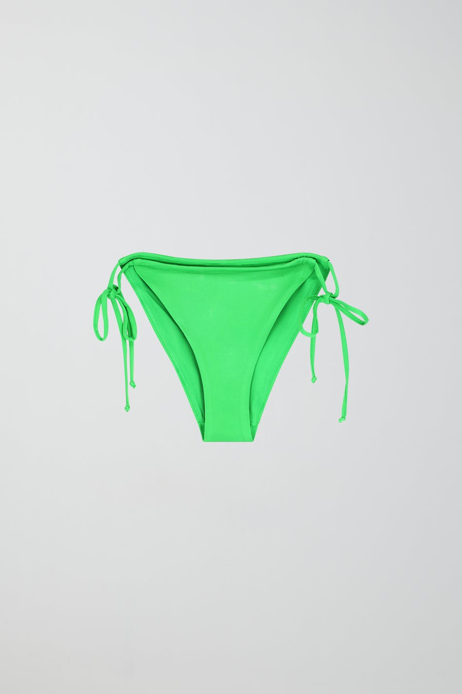 Shiny ruched tie bikini brief
