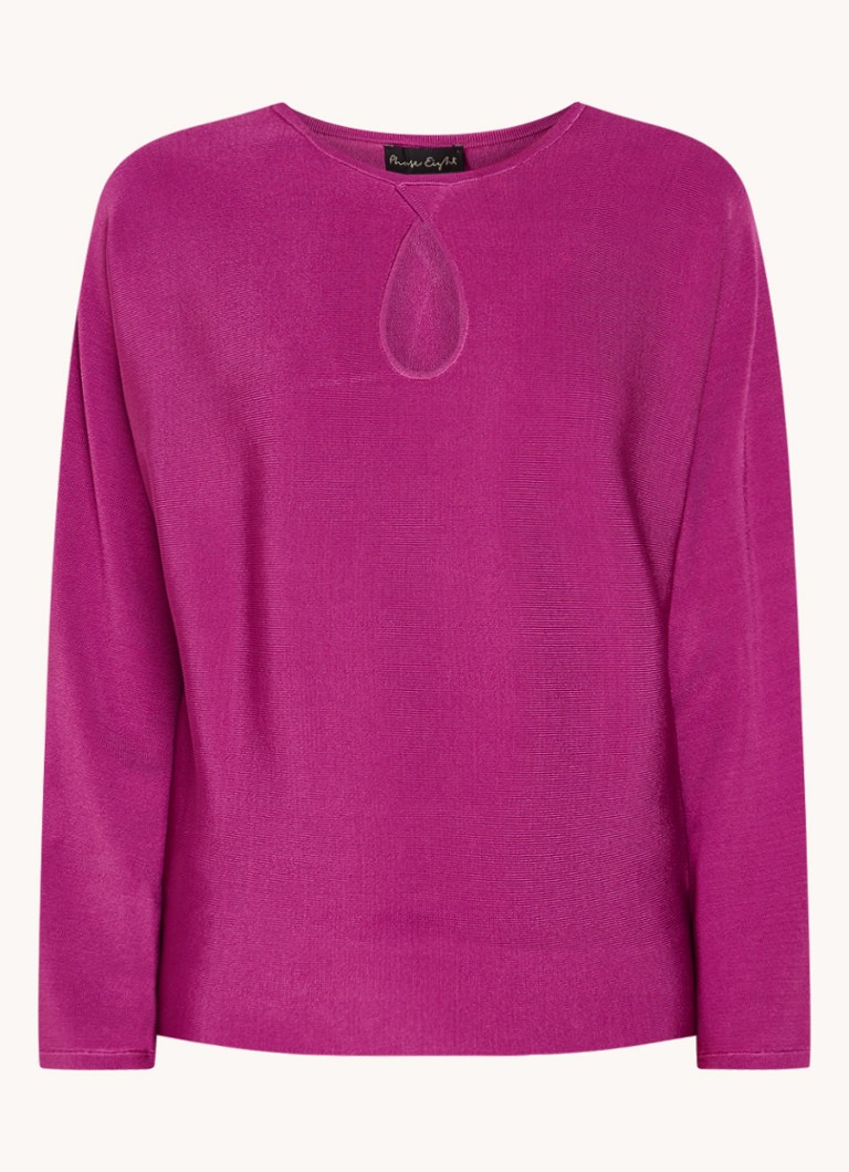 Top Phase Eight a maglia fine con scollo a goccia