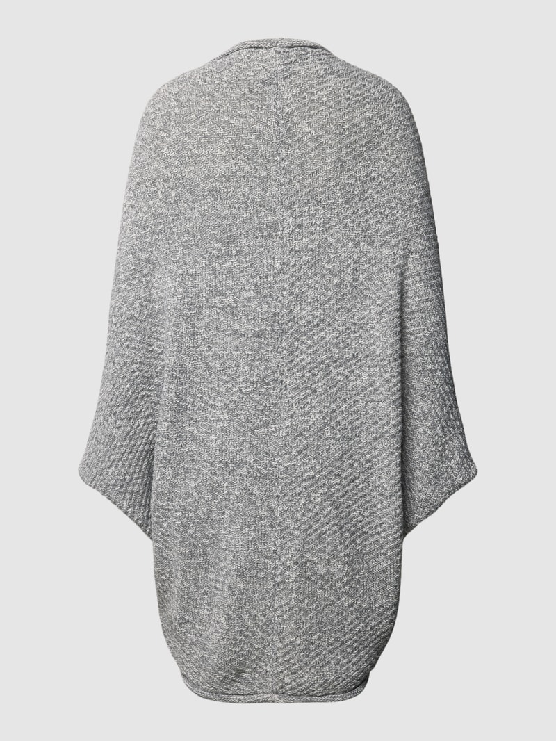 Poncho mit Strukturmuster Modell 'Amaryllis' in silber meliert