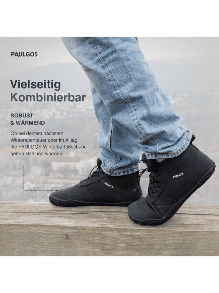 PAULGOS Winterbarfußschuhe, unisex, Größe 37-47 in 3 Farben in Grau günstig kaufen