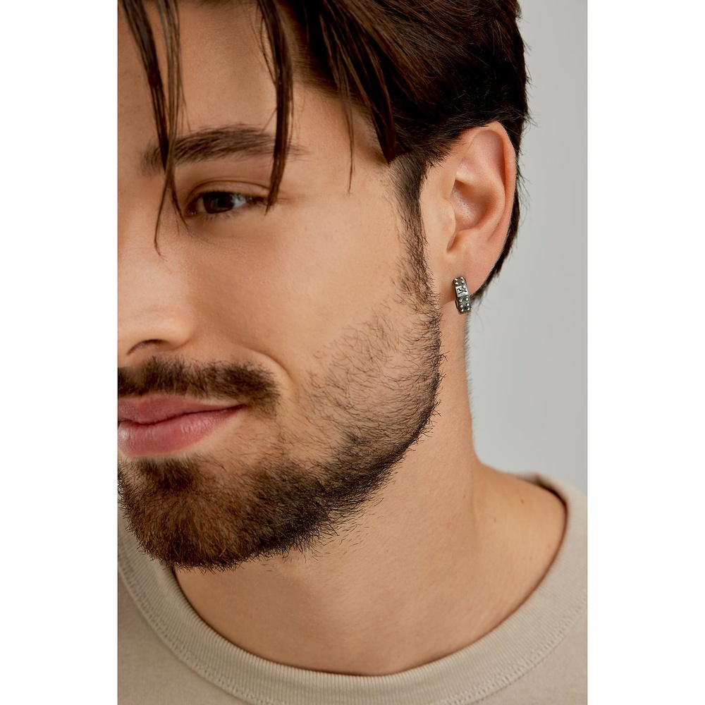 caï Boucle d'oreille unique 925 Argent Boucles d'oreilles