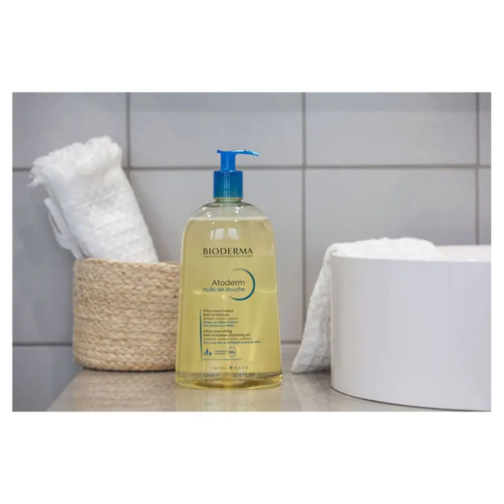 Bioderma Atoderm Huile De Douche Fugtgivende Badeolie, 1000 ml
