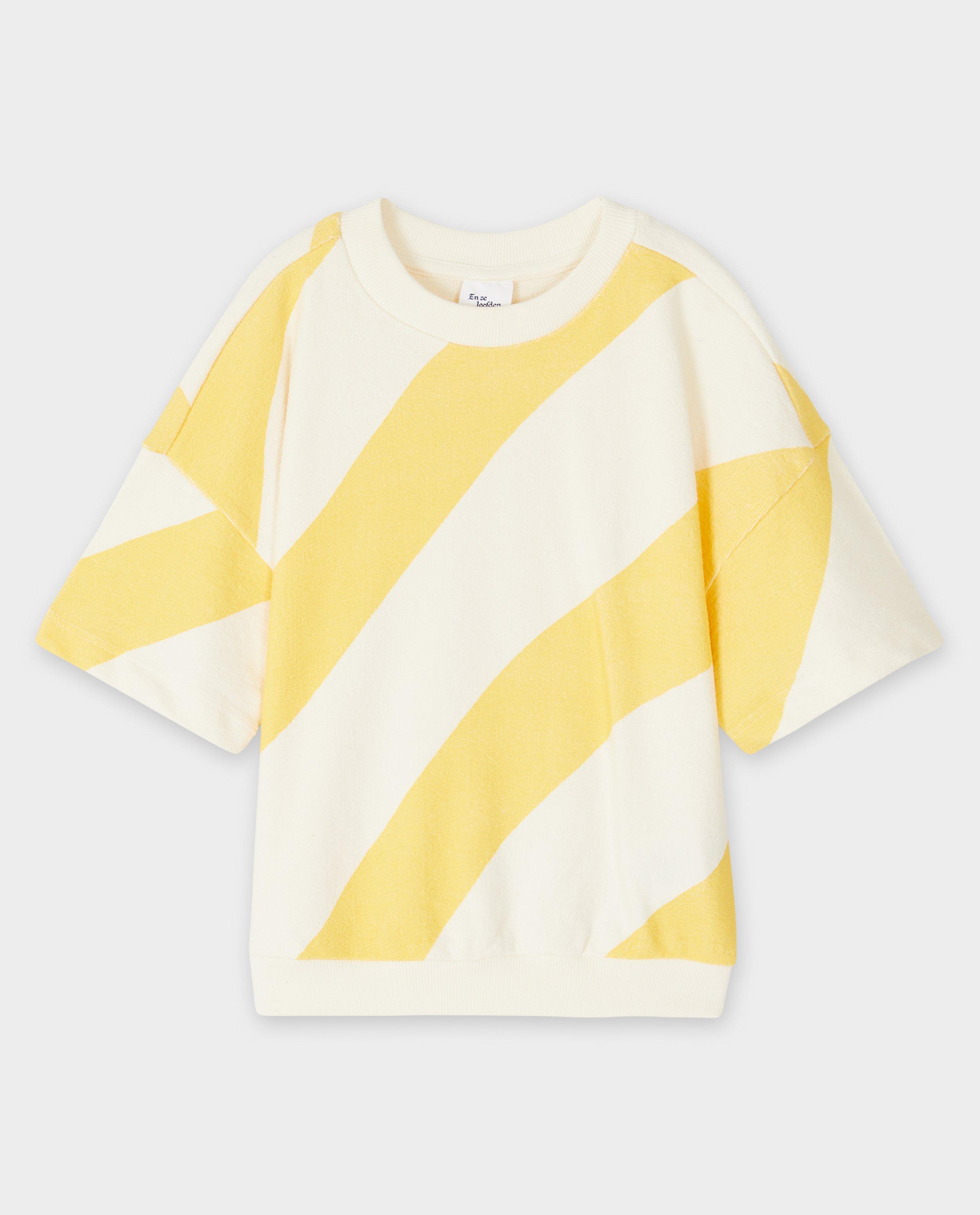 Elisabeth Lucie Baeten csíkos pulóver, unisex sárga