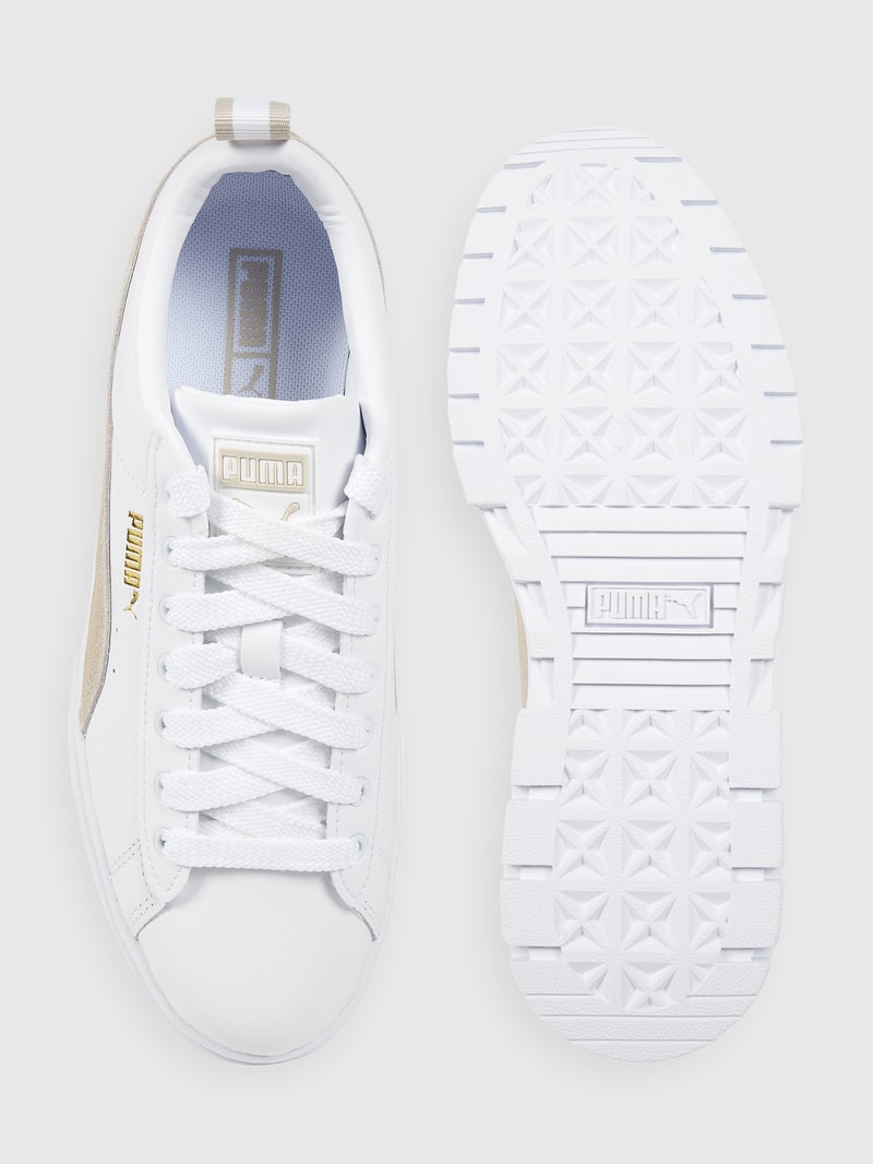 Sneaker mit Kontrastbesatz Modell 'Mayze' in weiß