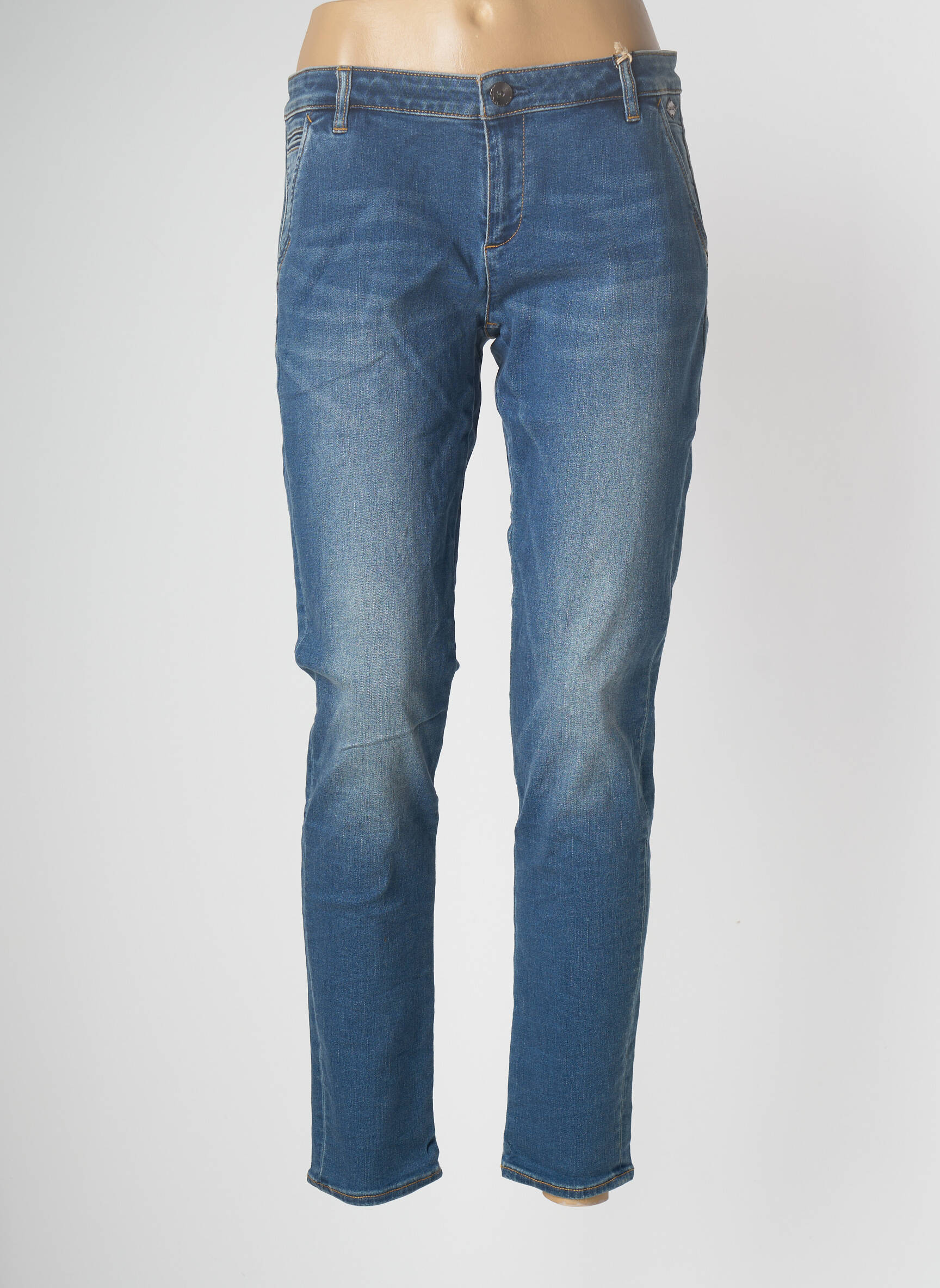 Ddp Jeans Coupe Slim Femme couleur bleu