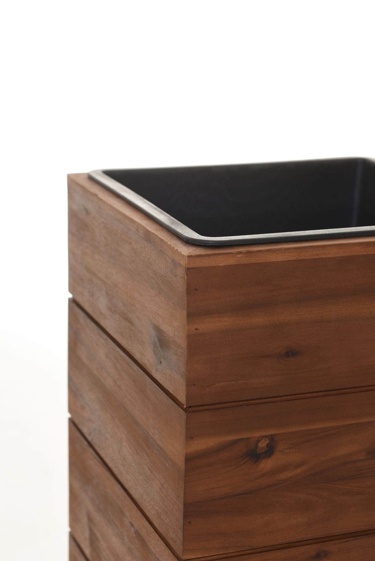 VIVANNO Pflanzkübel Pflanzkübel Blumenkübel Holz BLOCK Säule mit Einsatz - 43x43x80 cm
