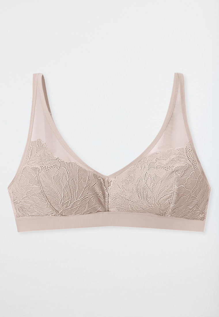 Soft BH bügellos Racerback beige - Modal & Lace
