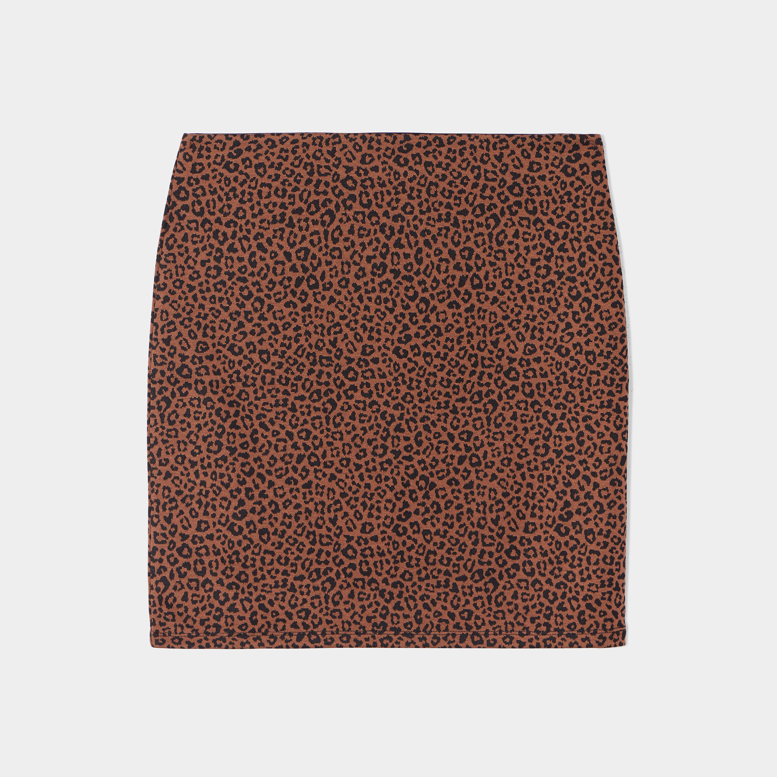 Jupe tube courte taille haute marron femme | La Halle