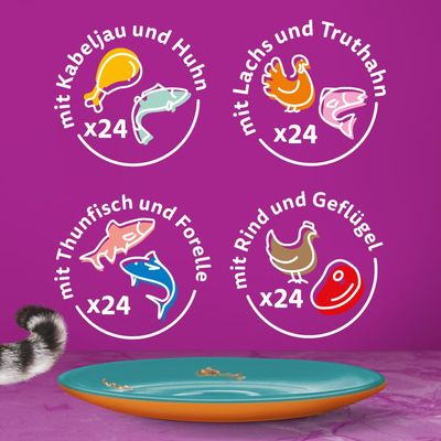 Jumbopack WHISKAS DUO Portionsbeutel 96 x 85 g