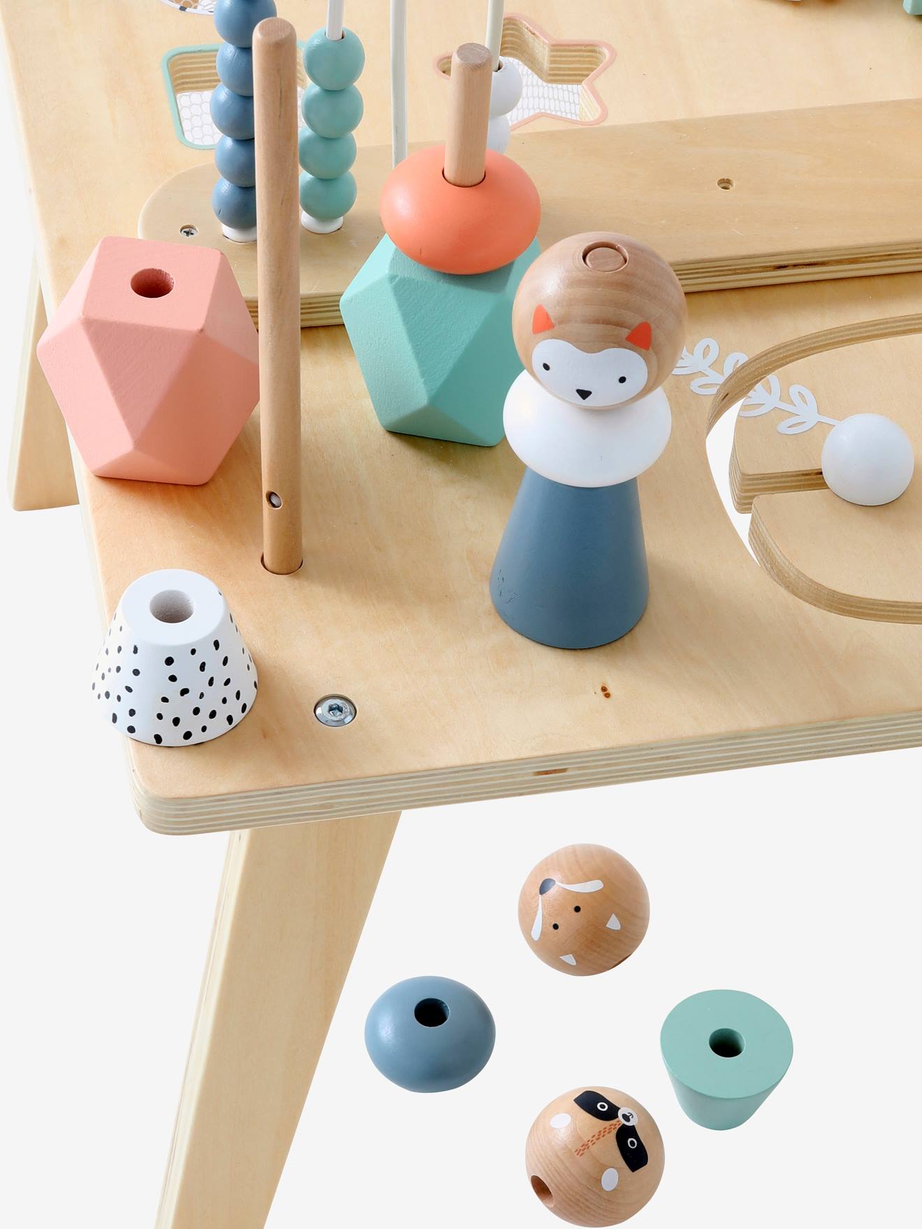 Vertbaudet Kinder Spieltisch REGENBOGEN, Holz FSC - mehrfarbig