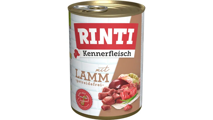 RINTI Hundenassfutter Kennerfleisch Lamm 400 g