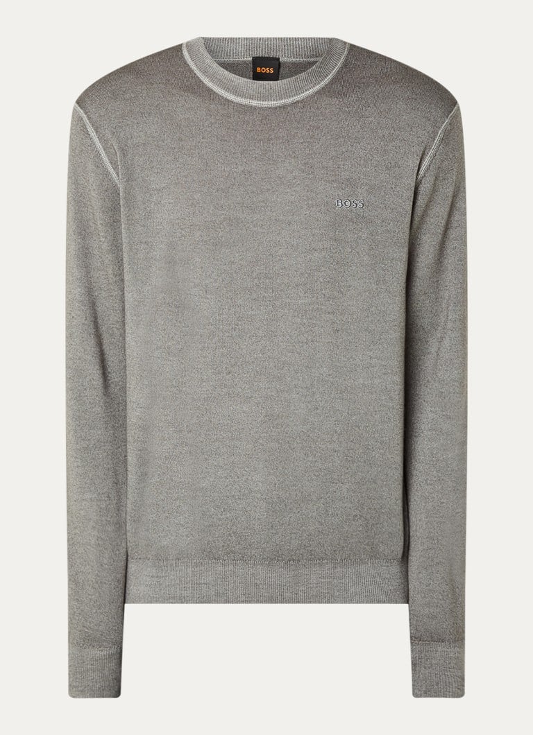 Pulover Astefano din lână virgină fină cu logo HUGO BOSS