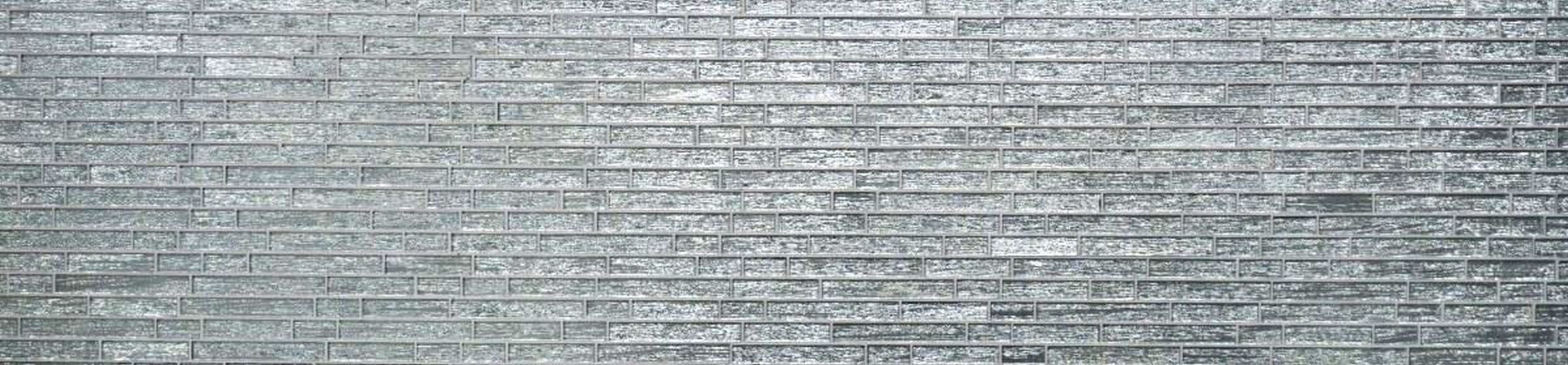 Mosani Mosaikfliesen Glasmosaik silber Mosaikfliese Fliesenspiegel Verbund Glasmosaik