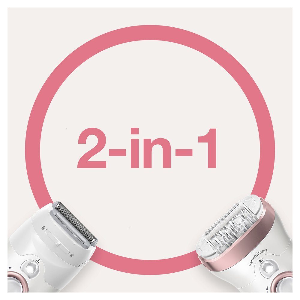 Braun Epilierer Silk-épil 9 9-720 SensoSmart, Aufsätze: 3 St., Wet & Dry
