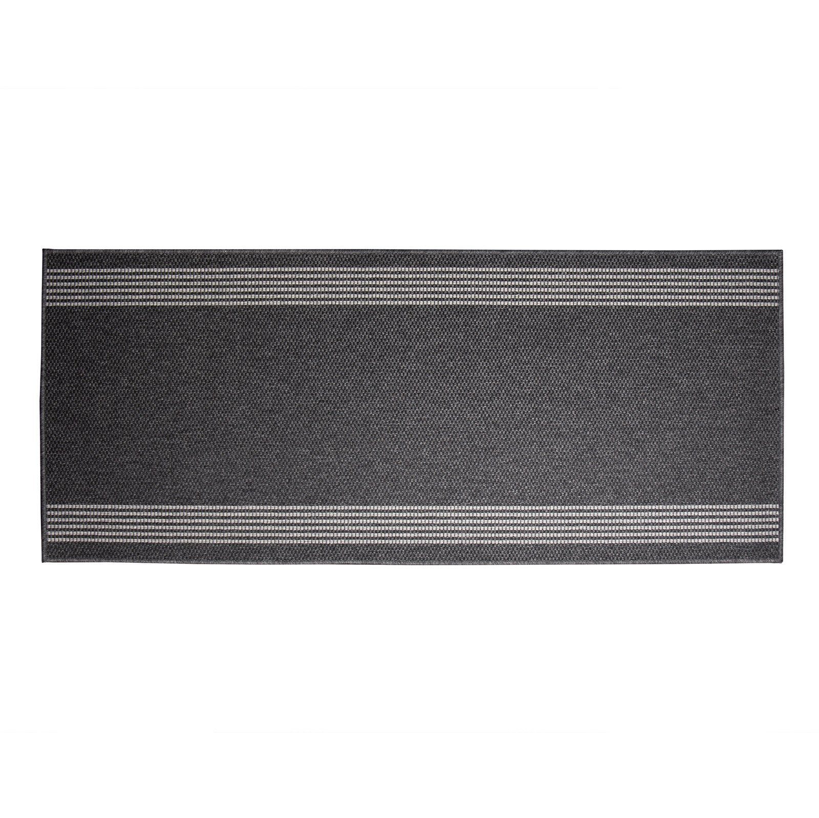 Bettumrandung Natura Anthrazit, Teppichläufer, ideal im Schlafzimmer Floordirekt, (3-tlg), in Sisal-Optik