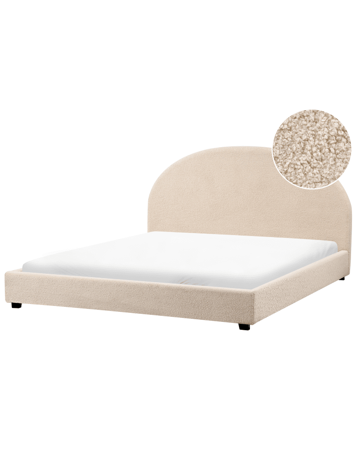 Beliani Doppelbett VAUCLUSE in Beige - (W) 194 x (H) 112 x (L) 214 cm günstig kaufen onesize