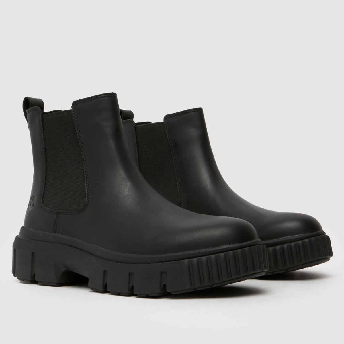 Timberland – Svarta chelsea-stövlar i grått