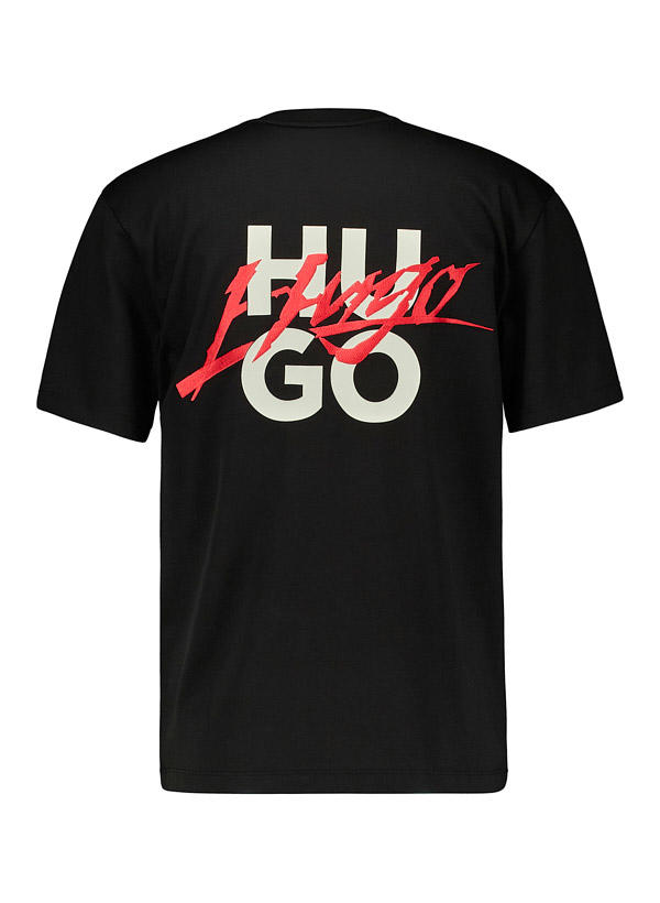 HUGO, T-Shirt Dlogotee, Baumwolle, schwarz