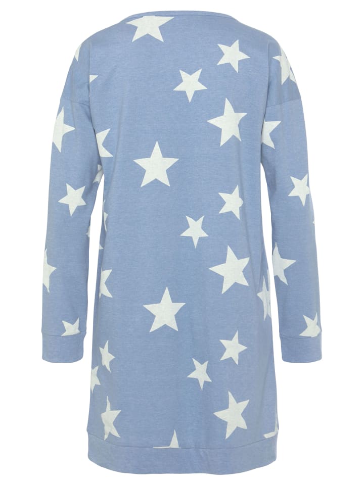 VIVANCE DREAMS Sleepshirt in hellblau gemustert günstig kaufen