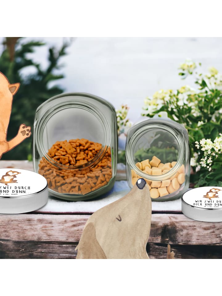 Mr. & Mrs. Panda Leckerli Glas Hund Streicheln mit Spruch in Weiß günstig kaufen