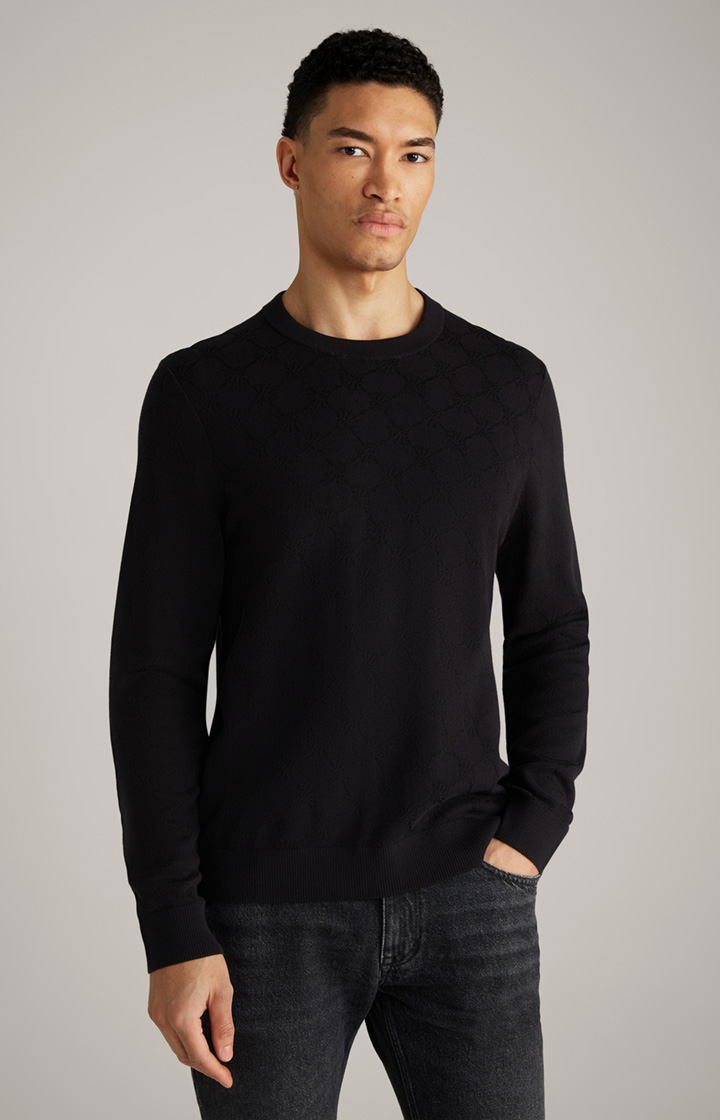Cornflower-Pullover Ravon in Schwarz gemustert
