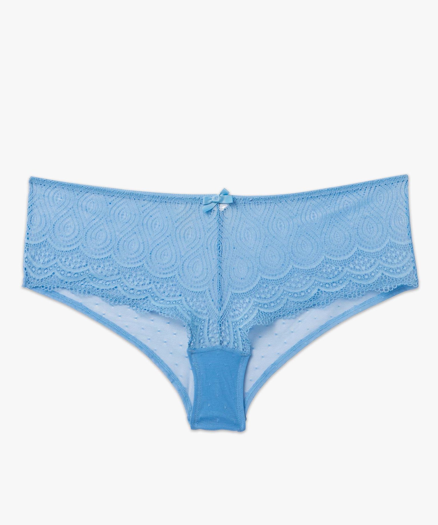 Shorty en dentelle et tulle femme grande taille bleu | GEMO