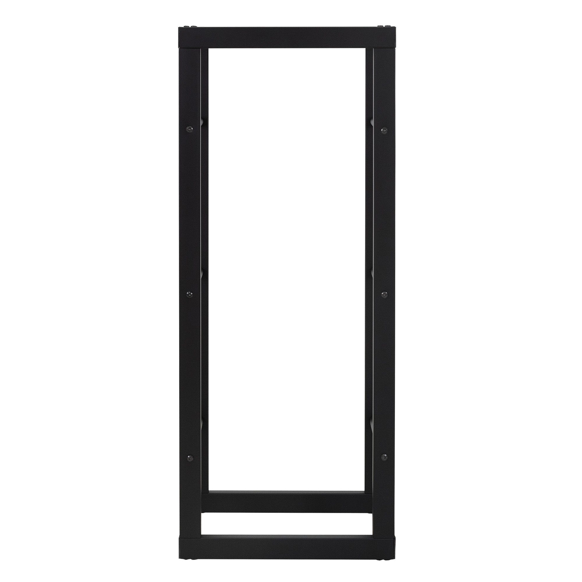 ML-DESIGN Kaminholzregal Brennholzregal Holzaufbewahrung Kaminholzständer Kaminholzhalter, BxTxH:40x25x100 cm, Schwarz 40x100x25cm rechteckig Metall Innen/Außen