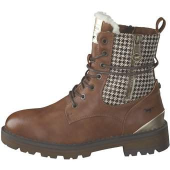 Mustang Schnür Boots in braun