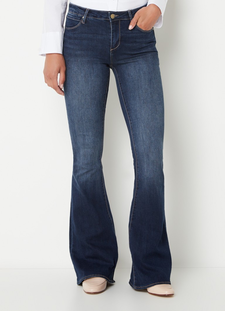 Articles Of Society Faith mid waist flared jeans with dark wash