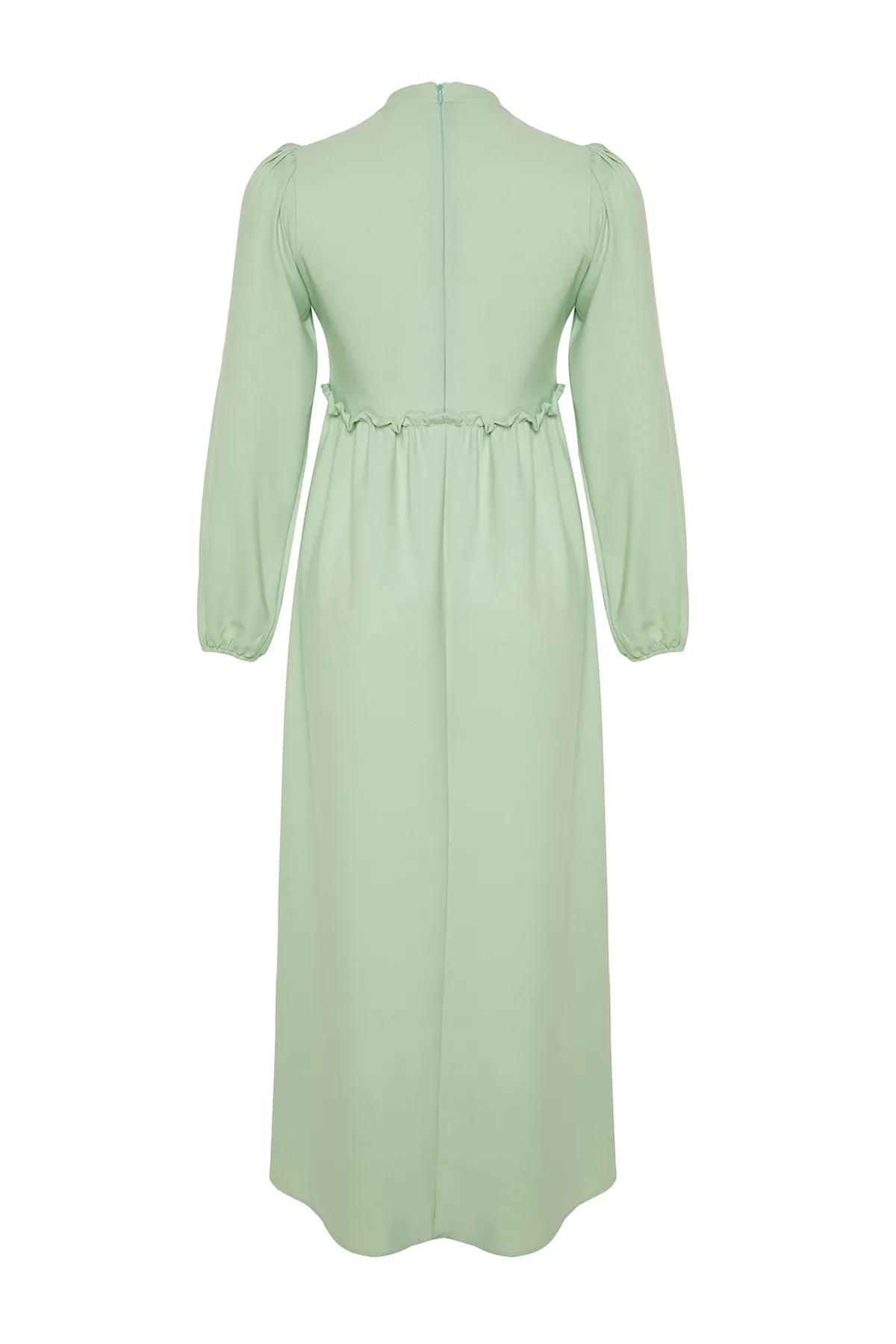Trendyol Modest  Grünes gewebtes Kleid mit Guipure-Detail TCTAW24EB00110