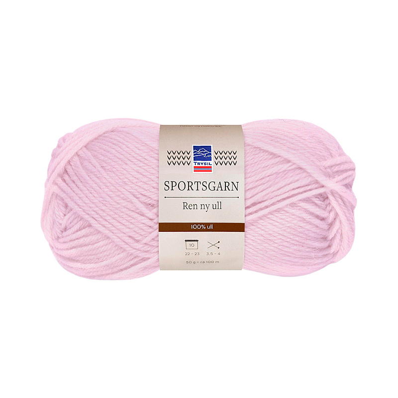 Sportsgarn lys rosa