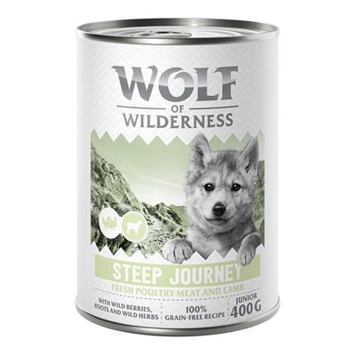 Wolf of Wilderness Junior 6 x 400 g - Mit viel frischem Geflügel
