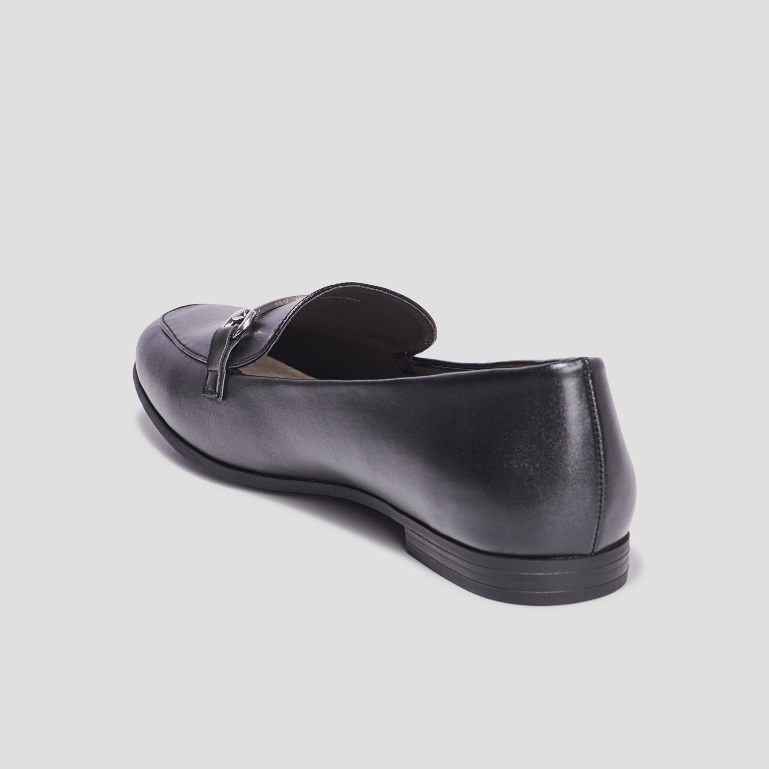 Mocassins plats avec boucles noir femme | La Halle