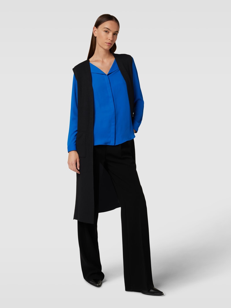 Longcardigan mit Seitenschlitzen in schwarz