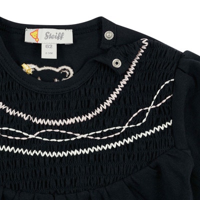 Bluse langarm, dunkelblau für Mädchen