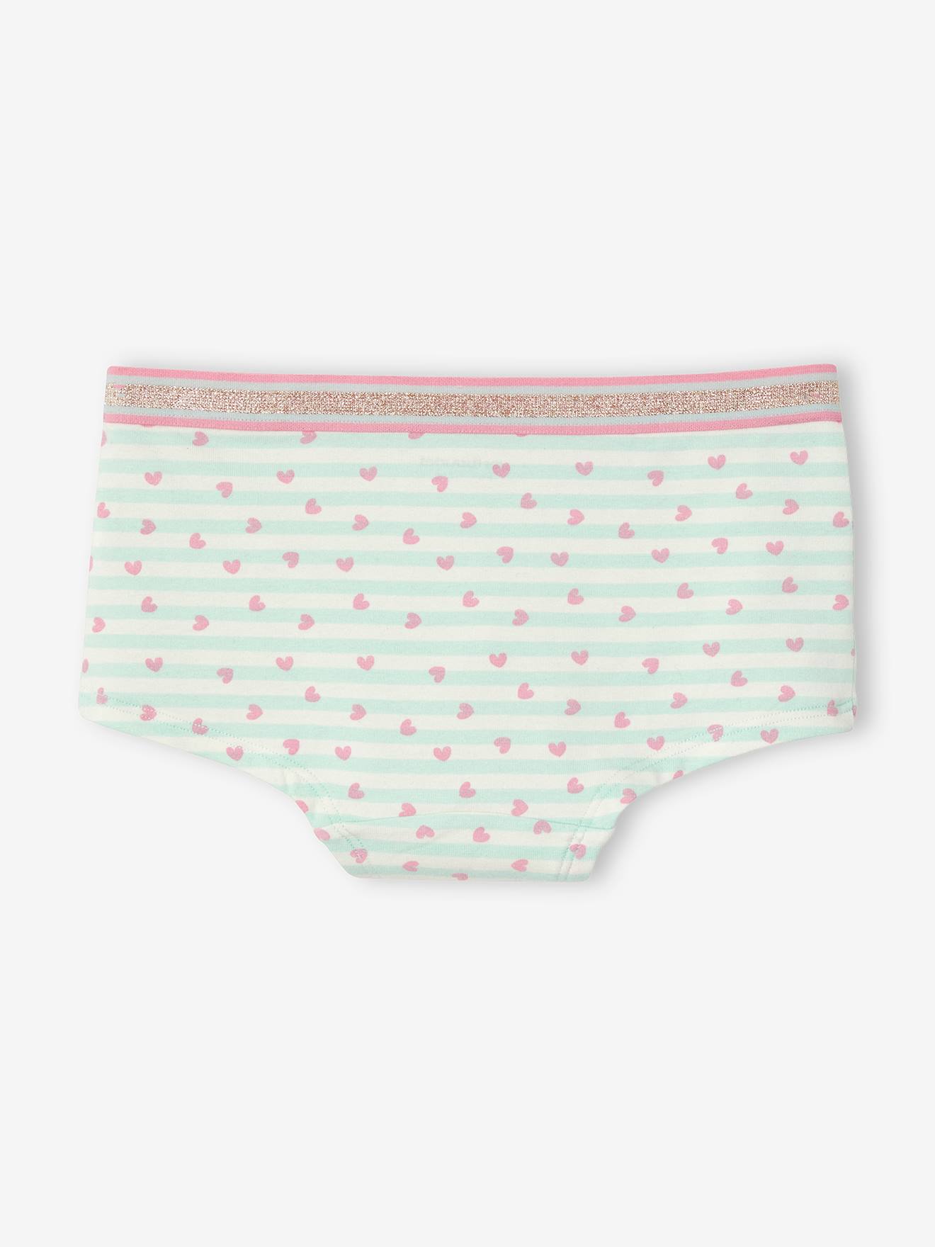 Lot de 5 shorties fille lot bleu et rose