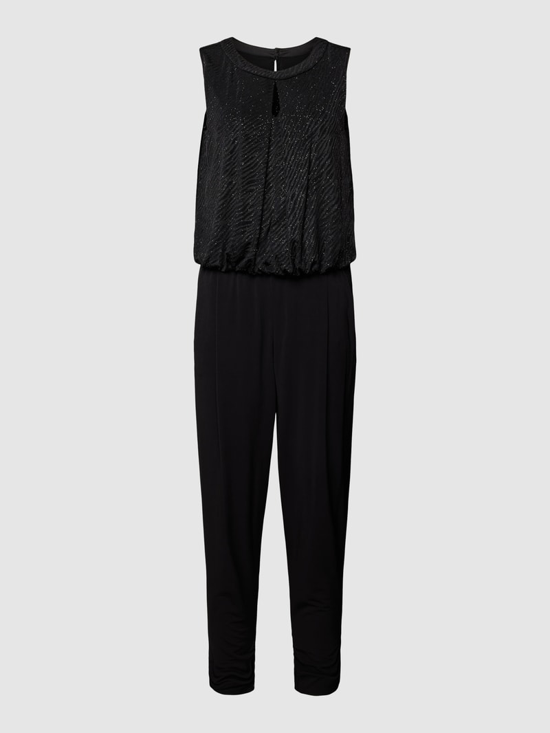 Jumpsuit mit Strasssteinbesatz in black