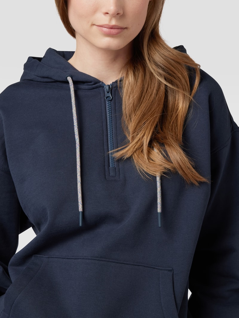 Hoodie aus Baumwolle in dunkelblau