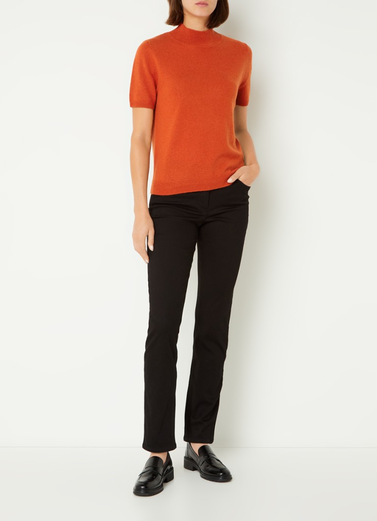 Jean Gerry Weber Hose taille haute coupe slim, délavage coloré