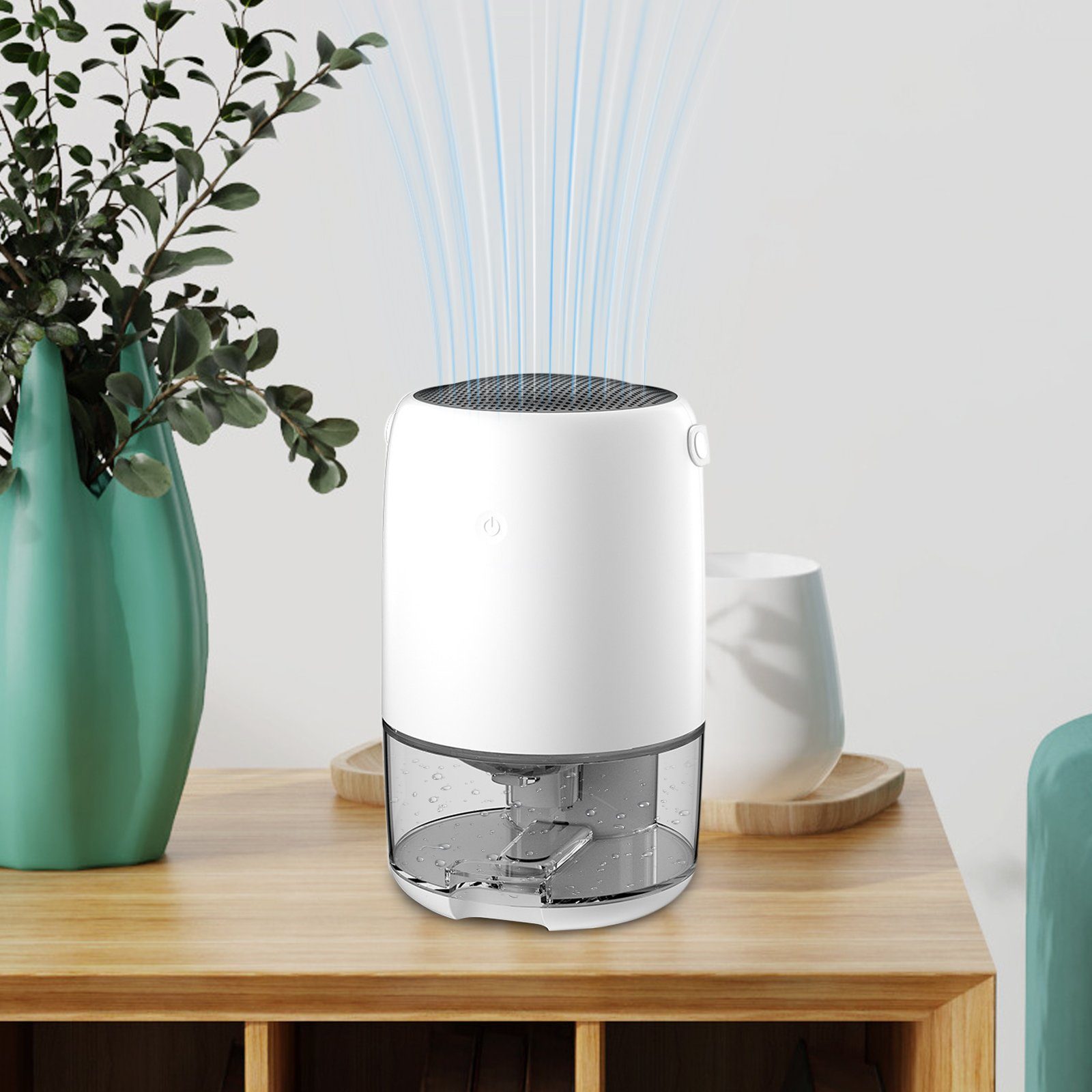 TWSOUL Luftentfeuchter Kleiner Luftentfeuchter für den Hausgebrauch, für 30 m³ Räume, Tank 1,10 l, Schnelle Entfeuchtung, energiesparend