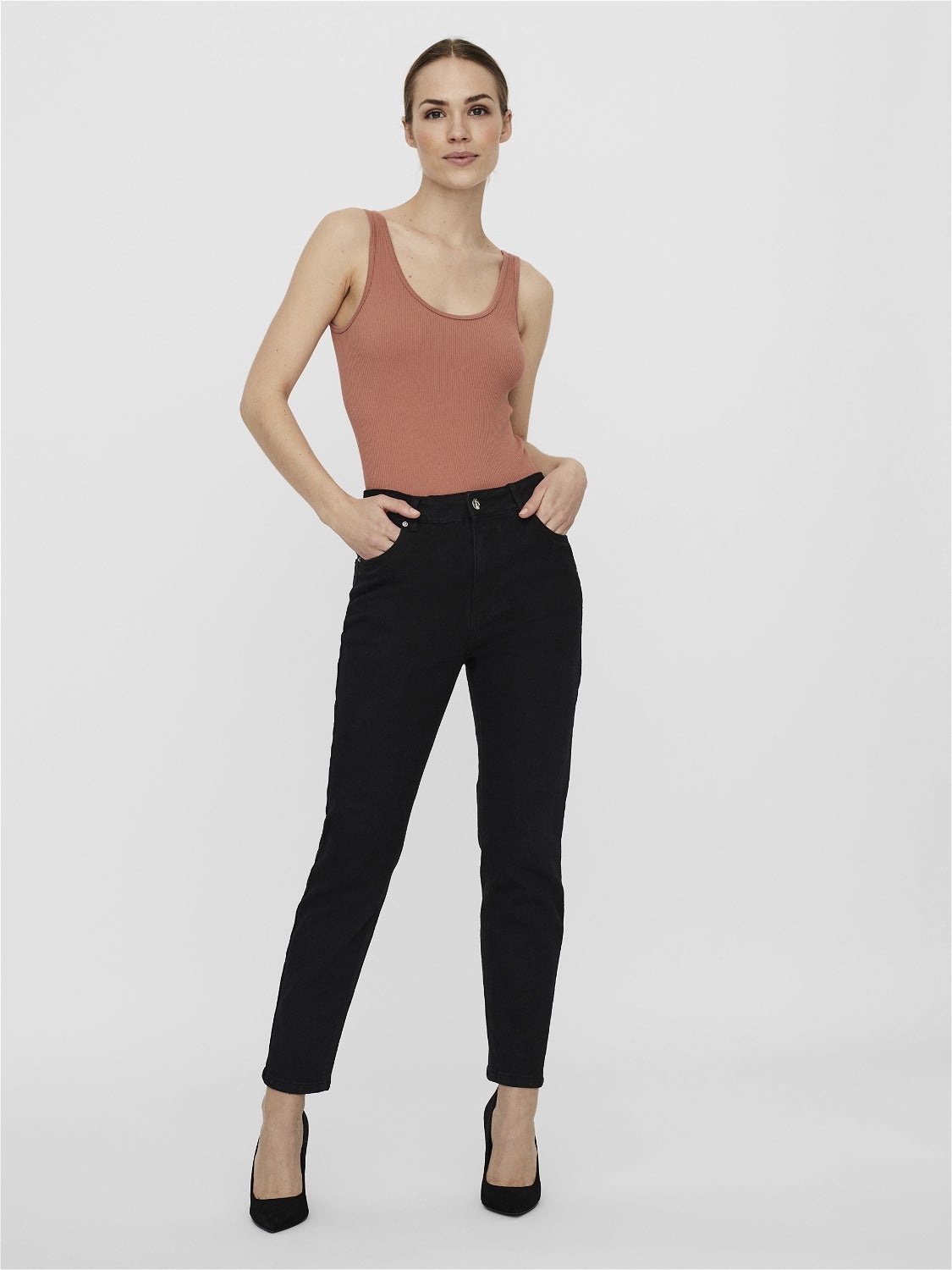 VMBRENDA Hohe Taille Gerade geschnitten Jeans