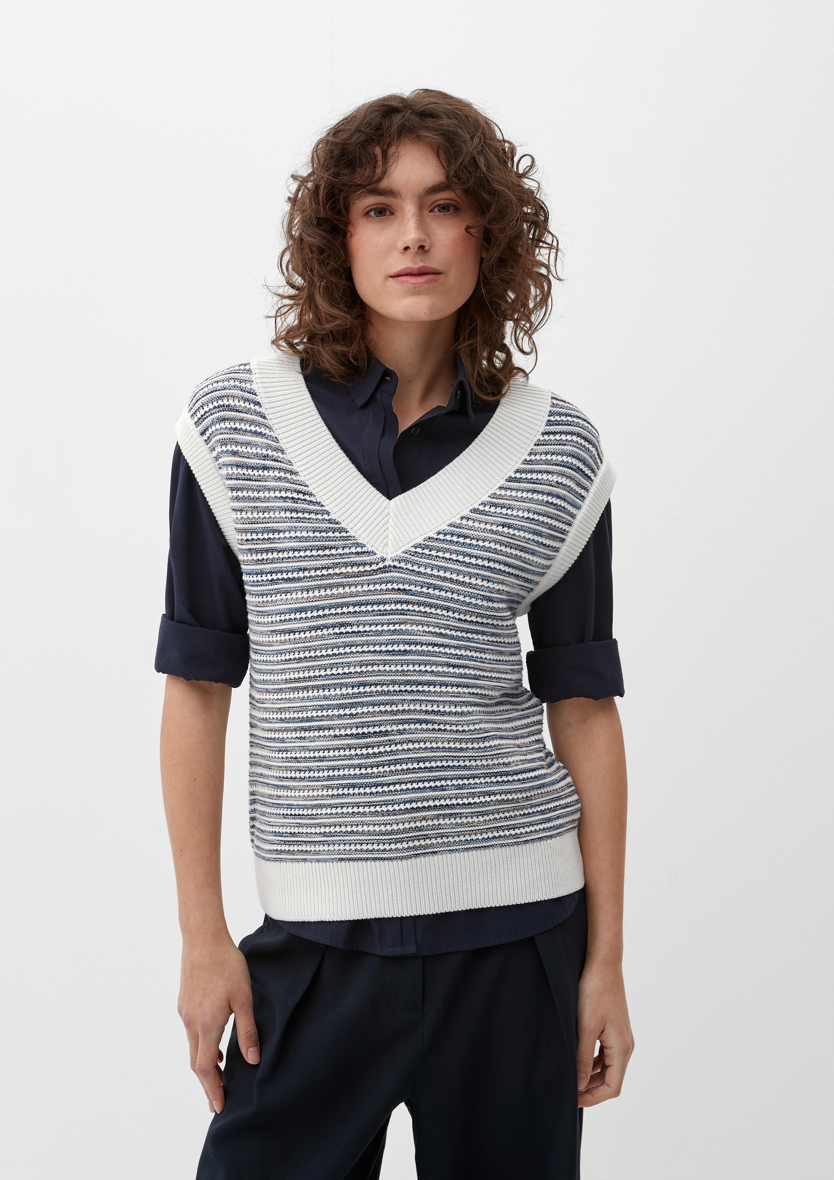 Strickpullunder mit Strukturmuster  2126962-02X4