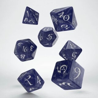 Classic RPG Cobalt & white Dice Set (7)