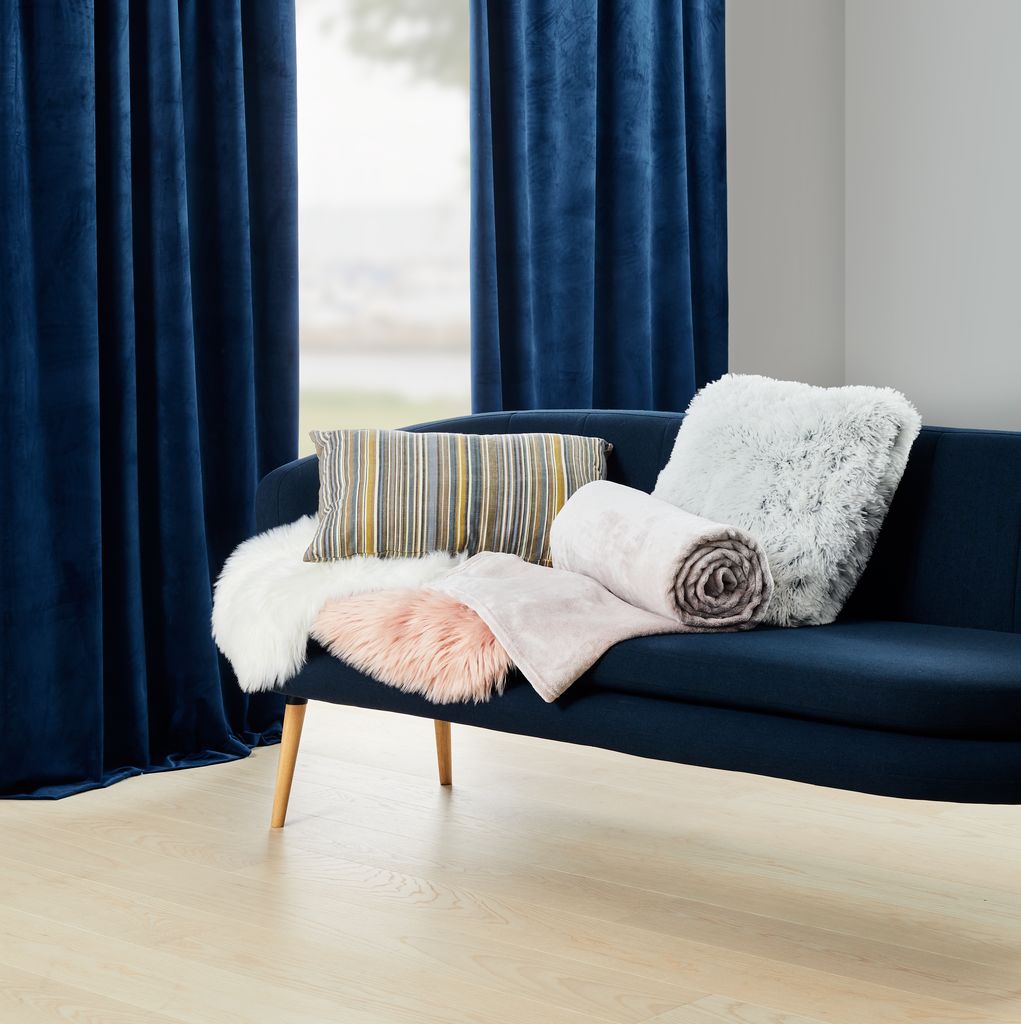Cortina AUSTRA AUSTRA 1x140x300cm veludo azul