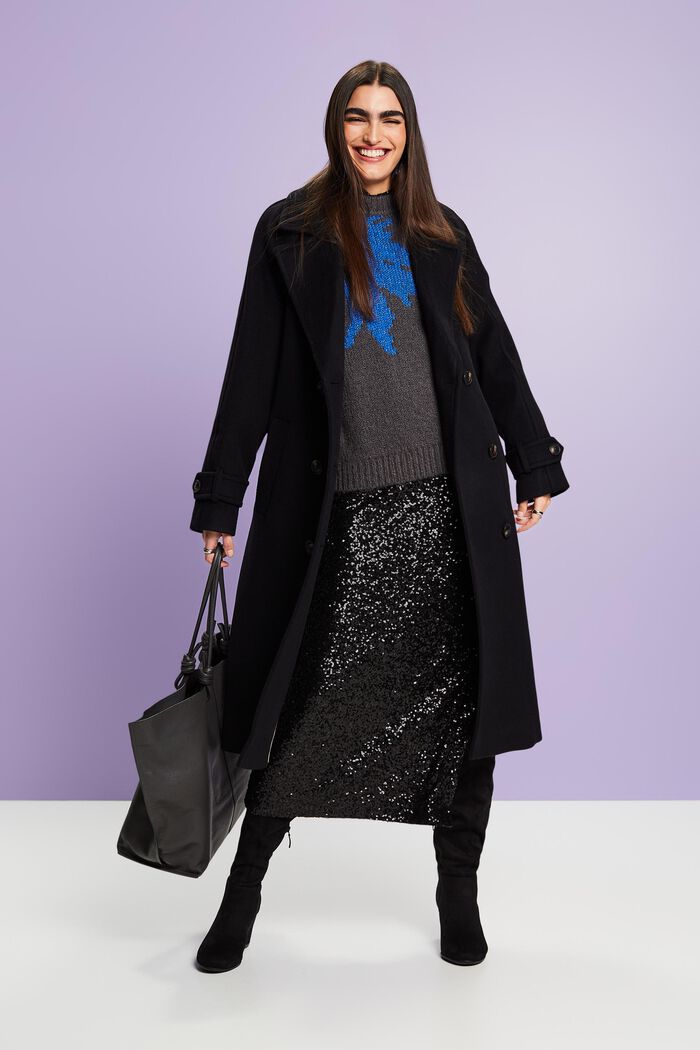 Trenchcoat aus Wolle und Kaschmir
