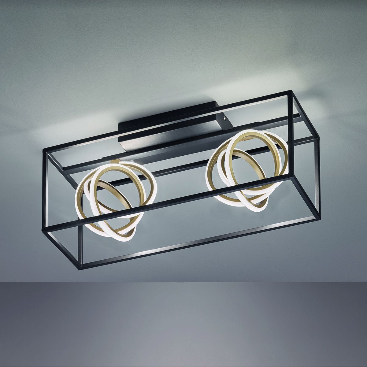 Fischer & Honsel 2-flg LED Deckenleuchte Gisi