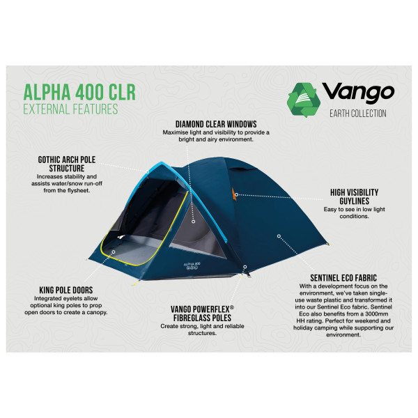 Vango - Alpha 400 CLR - 4-Personen Zelt